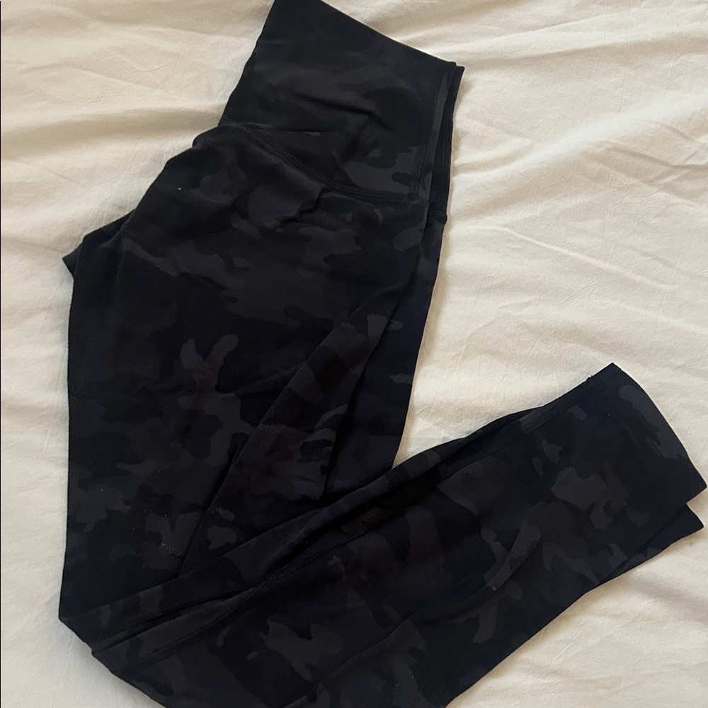 Lululemon Black Camouflage Leggings